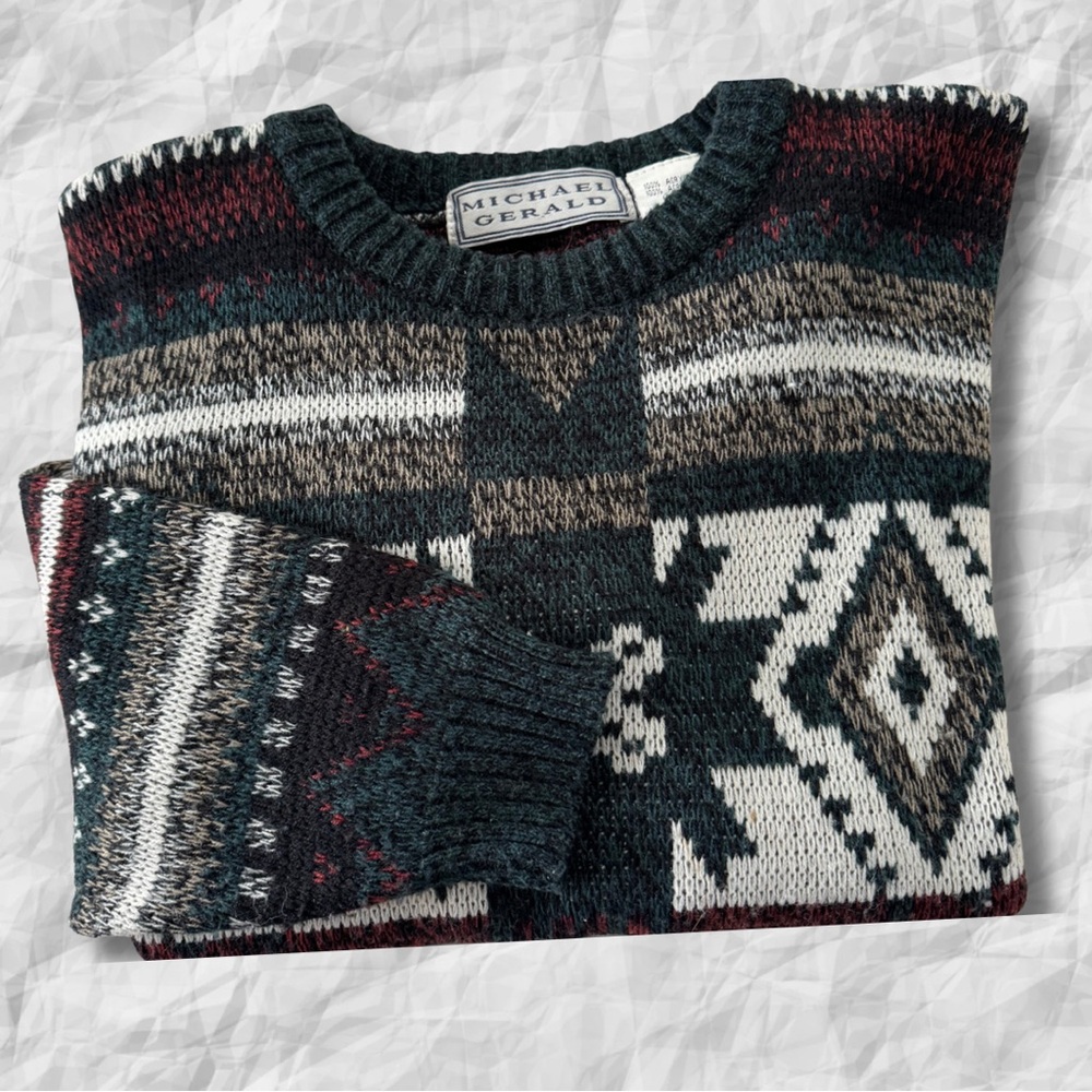 {Michael Gerald} Patterned Sweater - image 2